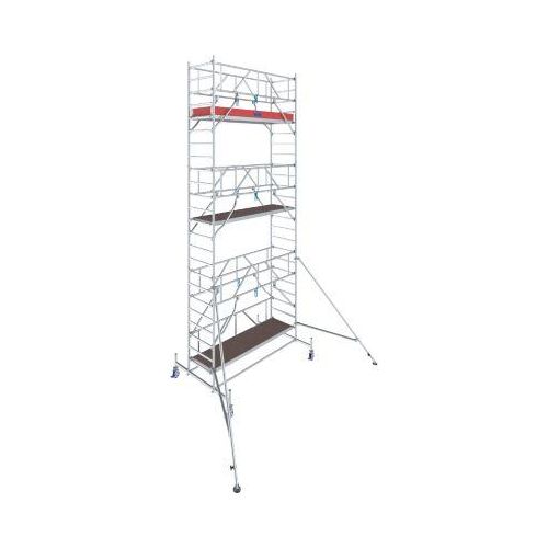 Alu-Fahrgerüst KRAUSE Serie 10, 200 kg/m², höhenverstellbare Rollen, L 2500 x B 750 x H 7400 mm