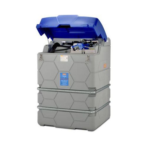 Tankanlage CEMO CUBE Outdoor Basic für AdBlue®, 6 m Schlauch, Winterpaket, B 1200 x T 1150 x H 1800 mm, 1500 l Volumen