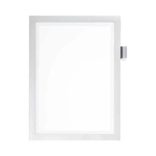 Duraframe Informationsrahmen NOTE A4, magnetische Vorderseite, silber-metallic