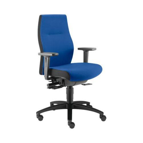 Dauphin Bürostuhl SHAPE XTL, Synchronmechanik , mit Armlehnen, Sitzzeit 8+ Stunden, mit Universalrollen, blau