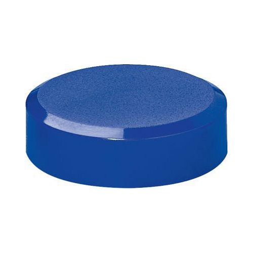 Rundmagnete MAUL, Kunststoff & Metall, Feinstruktur, Haftkraft 600 g, ø 29 x 11 mm, blau, 20 Stück
