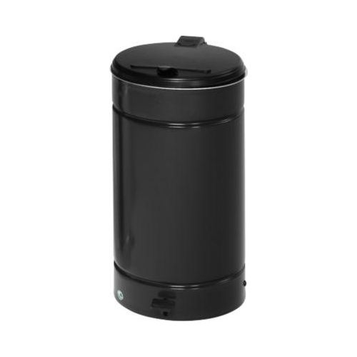 Tret Mülleimer Euro Pedal, für den Innenbereich, Volumen 60 l, mit Griff & Deckel, Ø 350 x H 700 mm, Edelstahl & Kunststoff, anthrazit