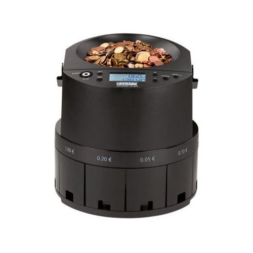 Münzzähler Ratiotec Coinsorter CS500, zählt & sortiert bis zu 600 Euromünzen/min, mit Bündelfunktion, Netzkabel