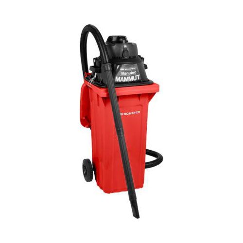 Komplettset Nass-Trockensauger, mit Werkzeugsteckdose, inkl. Großmülltonne für 120 l, 1 Patronenfilter & 1 Vliesfilter, rot