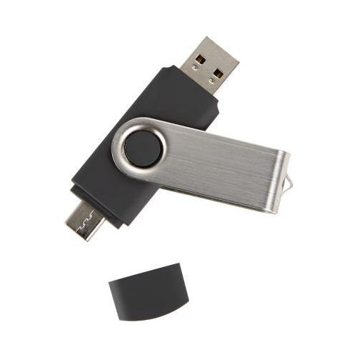 USB-Stick C5, mit 1 x USB 3.0 & 1 x USB Typ-C, bis zu 4,8 GB/s, duplexfähig, Speicherkapazität 64 GB, schwarz