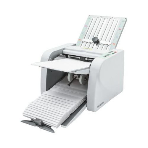 Büro-Falzmaschine IDEAL 8306, für Formate A4/12“, 4 Falzarten, bis 115 Blatt/min, bis 150 Blatt, Abschaltautomatik, weiß