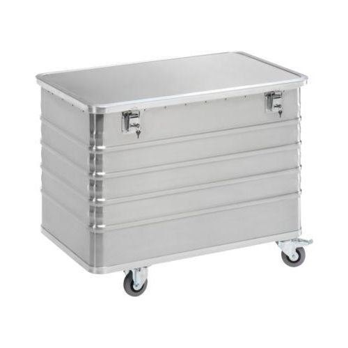 Transportwagen aus Aluminium, mit Deckel und Zylinderschloss, 322 l