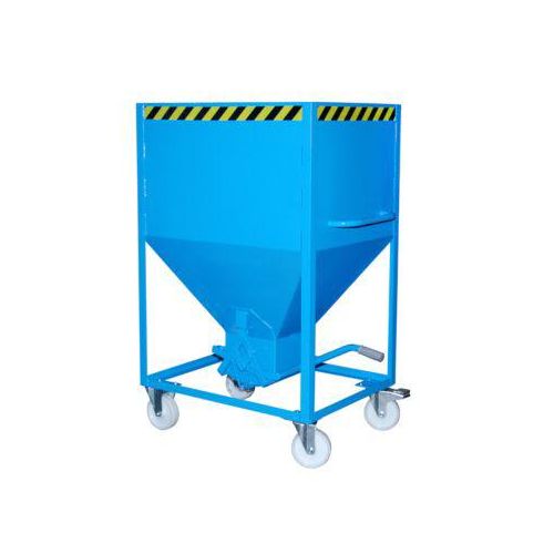 Silobehälter Typ SR 600, Räder, Inhalt 600 Liter, blau RAL 5012