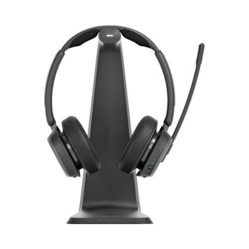 Bluetooth Headset EPOS Impact 1061, ANC, binaural, zertifiziert für Microsoft Teams®, bis 30 m, mit Ladestation, schwarz