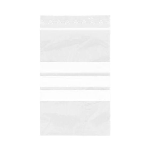 Druckverschlussbeutel, mit Beschriftungsfeld & Verschlussleiste, 150 x 100 mm