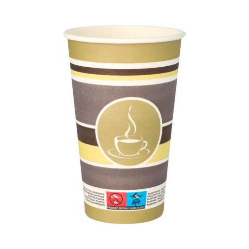 Trinkbecher Papstar To Go, Einweg, 0,4 l, Ø 90 x H 139 mm, FSC®-zertifiziert, Pappe, olivgrün, 50 Stück