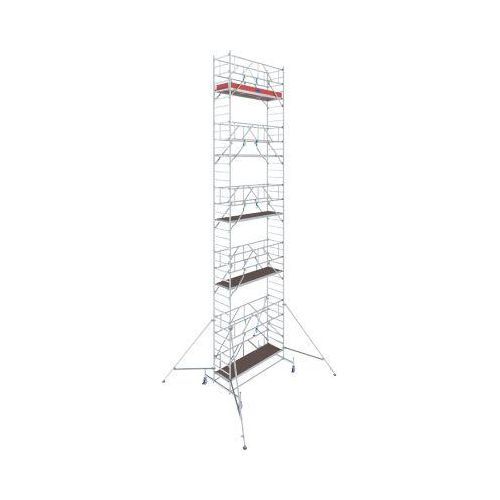 Alu-Fahrgerüst KRAUSE Serie 10, 200 kg/m², höhenverstellbare Rollen, L 2500 x B 750 x H 11400 mm