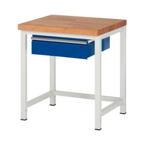 Werkbank Serie 8001, stationär, mit Schublade, B 750 x T 700 X H 840 mm