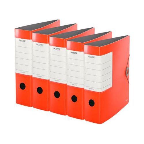 LEITZ® Qualitätsordner SOLID, DIN A4, Rückenbreite 82 mm, 5 Stück, hellrot
