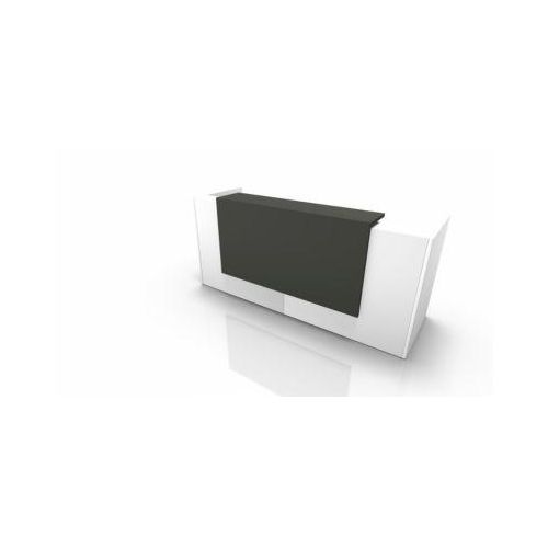 Theke Spezia, gerade, B 2460 x T 880 x H 1130 mm, weiß/grau