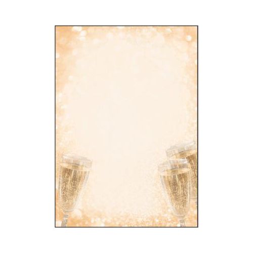 Motivpapier Sigel Champagne, A4, 90 g/m², Sektglas-Motiv, 100 Blatt