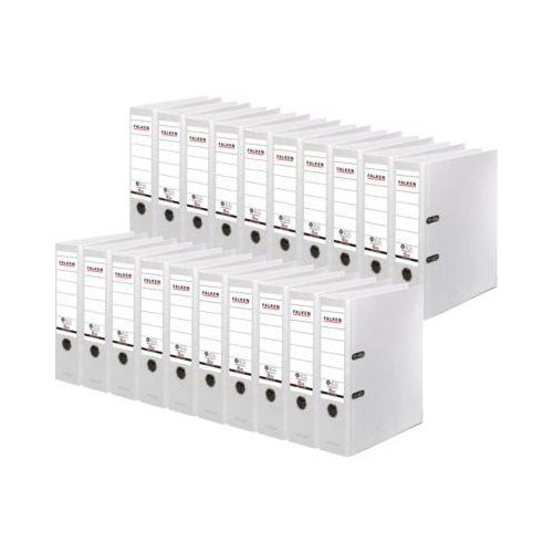 FALKEN Recycolor Ordner, DIN A4, Rückenbreite 80 mm, 20 Stück, weiß