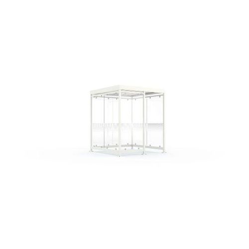 Überdachungssystem WSM Köln K2 c/b, B 2165 x T 2165 x H 2510 mm, fertig montiert, verkehrsweiß RAL 9016