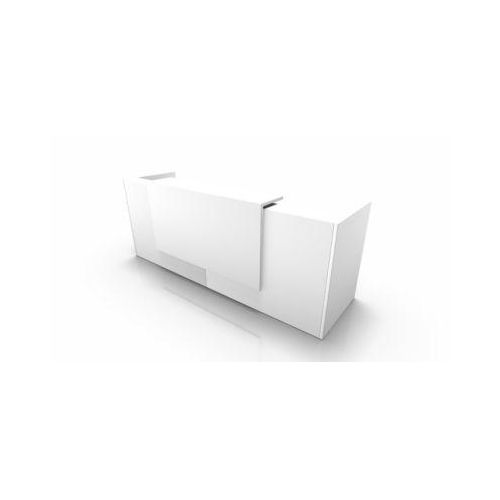 Theke Spezia, gerade, B 2860 x T 880 x H 1130 mm, weiß/weiß