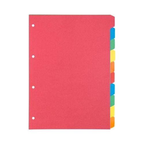 Kartonregister Schäfer Shop Select, 5er Pack, 4-fach Lochung, 160 g/qm Recyclingkarton, 10-teilig