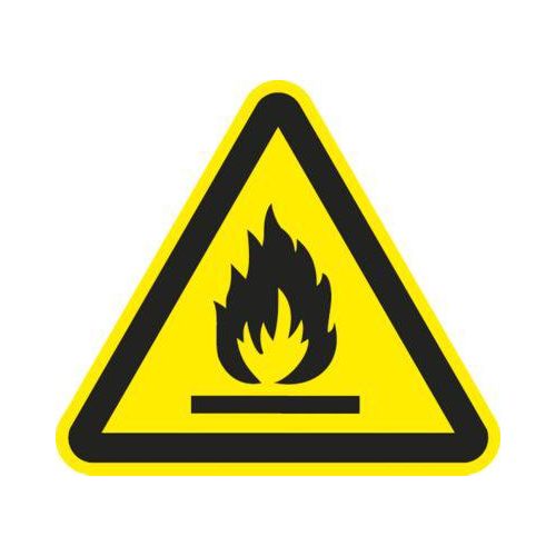 Warnzeichen "Warnung vor feuergefährlichen Stoffen", 5 Stück