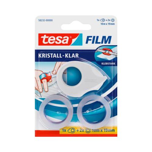 Sparset Schäfer Shop tesafilm® Mini Abroller + 2 Rollen tesafilm®, für Rollen bis L 10 m x B 19 mm, farbsortiert