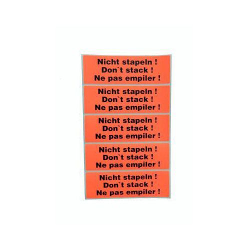 Warn- und Hinweisetiketten "Nicht stapeln!", 125 Stück