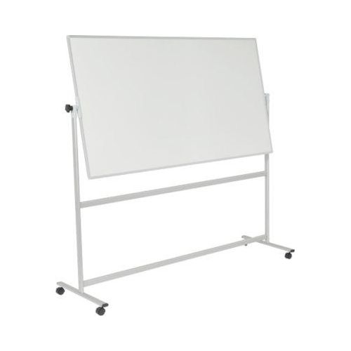 Mobiles Whiteboard Franken U-Act! Line®, Querformat, 2-seitig nutzbar, Stahl weiß emailliert & Aluminium, magnethaftend, Ablageleiste, B 2200 x H 1930 mm