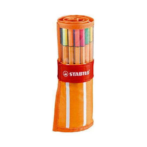 STABILO® Fineliner Point 88, 0,4 mm, farbsortiert, Nylon-Etui à 30 Stück
