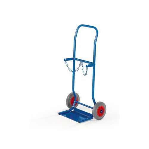 Stahlflaschenkarre für 2 Stahlflaschen Ø 140 mm bzw. 2 Flaschen Ø á 10 Liter, Luft-Bereifung