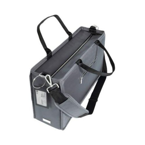 Laptoptasche Sigel Desk Sharing Bag Premium L, für Laptops bis 17,3″, 2 große und 5 kleine Fächer, Tragegriffe, Schultergurt, RPET, dunkelgrau