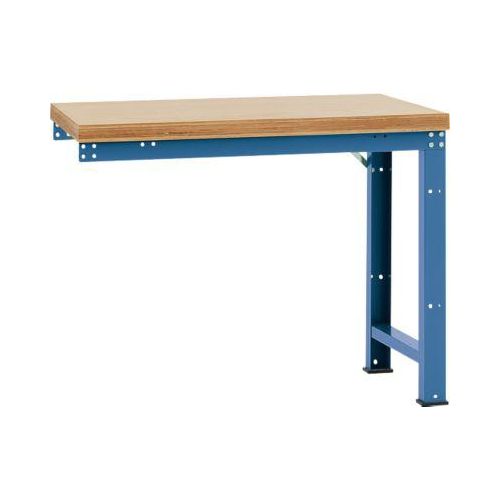 Manuflex Anbauwerkbank Profi Standard, Tischplatte Multiplex, 1250 x 700 mm, brillantblau