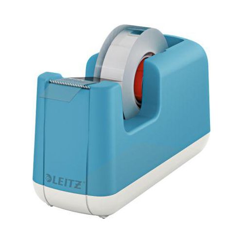 Leitz® Tischabroller für Klebefilm Cosy, für Rollen mit L 33 m x B 19 mm, Füße, inkl. Klebefilmrolle, Kunststoff, blau