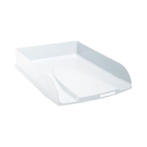 Exacompta Briefablage Combo Styli Autentik, A4+, aus recyceltem Kunststoff, stapelbar, Etikettenhalter, 6er-Set, weiß