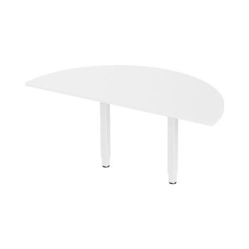 Schäfer Shop Select Ansatztisch PLANOVA ERGOSTYLE, 1/2 Kreis, weiß/weiß