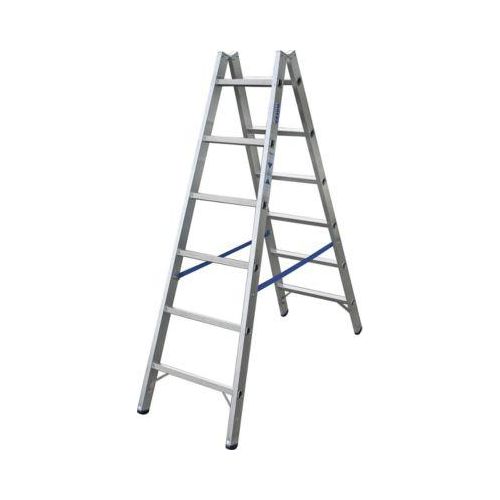 Sprossendoppelleiter, aus Aluminium, 2x 6 Sprossen
