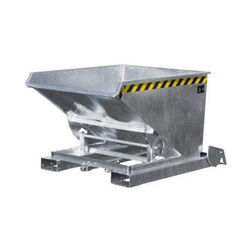 Automatischer Kippbehälter Bauer Typ 4A 600, 3 Entriegelungspunkte, Abrollsystem, Inhalt 0,6 m³, bis 1000 kg, verzinkt