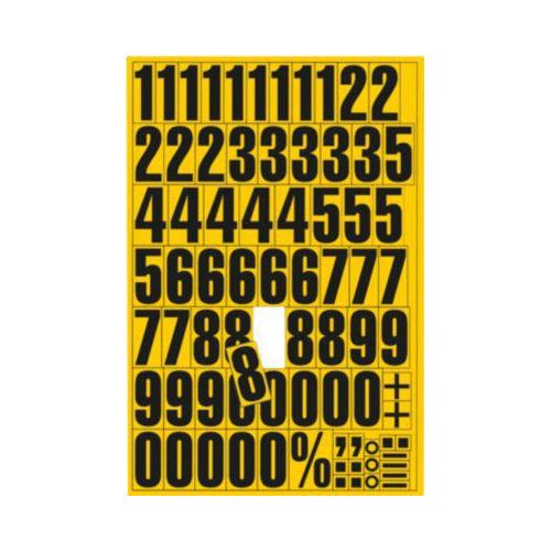Magnetziffern, für Metalloberflächen, DIN A4, gelb