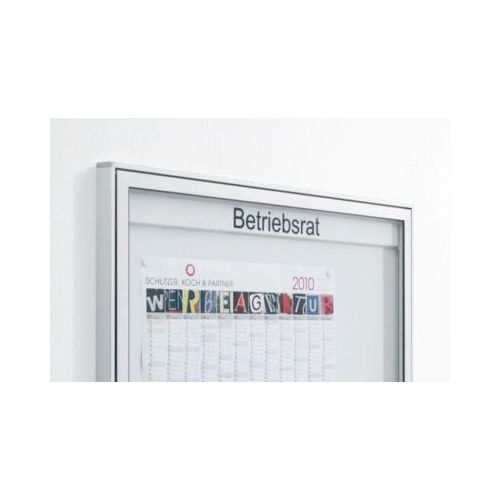 Info- und Blendleiste für MEDIA AR Schaukästen, beschriftbar