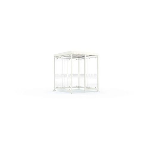 Überdachungssystem WSM Köln K2 b/c, B 2165 x T 2165 x H 2510 mm, Bausatz, verkehrsweiß RAL 9016