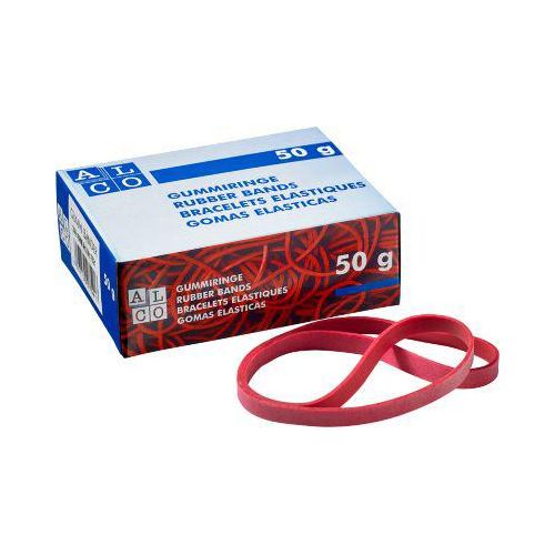 Gummibänder, rot, 200 x 6 mm, 50 g