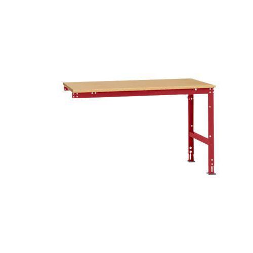 Manuflex Ansatztisch UNIVERSAL Standard, Tischplatte Multiplex, 1500x1000, rubinrot