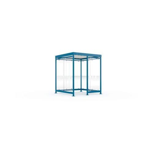 Überdachungssystem WSM Köln K2 b/c, B 2165 x T 2165 x H 2510 mm, Bausatz, enzianblau RAL 5010