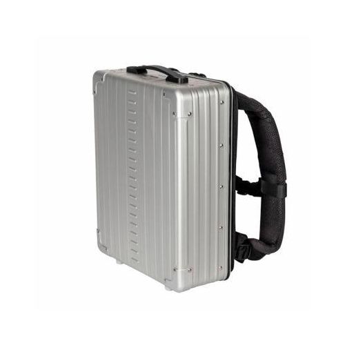 Rucksack-Koffer actiCase, 14 l, B 290 x T 120 x H 390 mm, Aluminium, silber