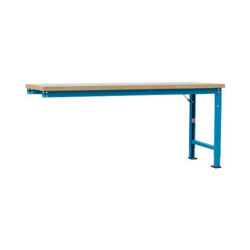 Manuflex Anbauwerkbank Profi Spezial, Tischplatte Kunststoff, 2000 x 700 mm, lichtblau