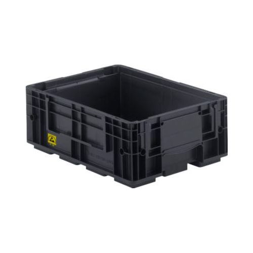 Kleinladungsträger R-KLT 4115 ESD, Kunststoff, B 400 x T 300 mm, bis 20 kg, schwarz ableitend