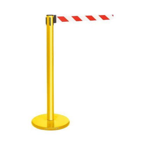 Gurtpfosten gelb, Gurt rot/weiß