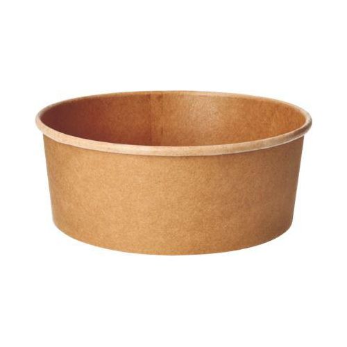 Einweg Salatschalen Papstar pure, 1300 ml, Ø 184 x H 70 mm, 50 Stk., biologisch abbaubar, nachwachsende Rohstoffe, PLA-Beschichtung, braun