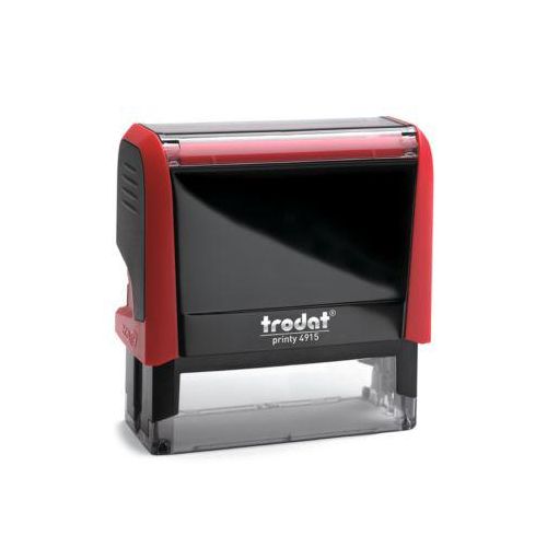 Adress-Stempel trodat® Printy 4915, Gehäusefarbe rot & Stempelabdruckfarbe schwarz