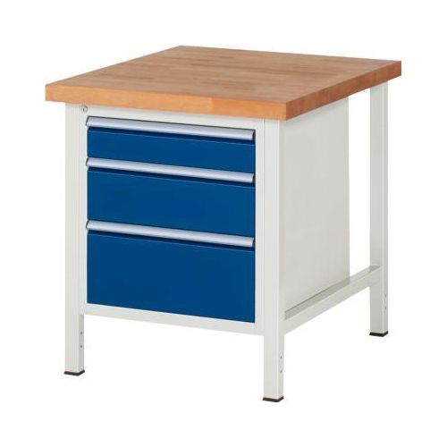 Werkbank Serie 8159, 3 Schubladen, B 750 x T 900 x H 840 mm